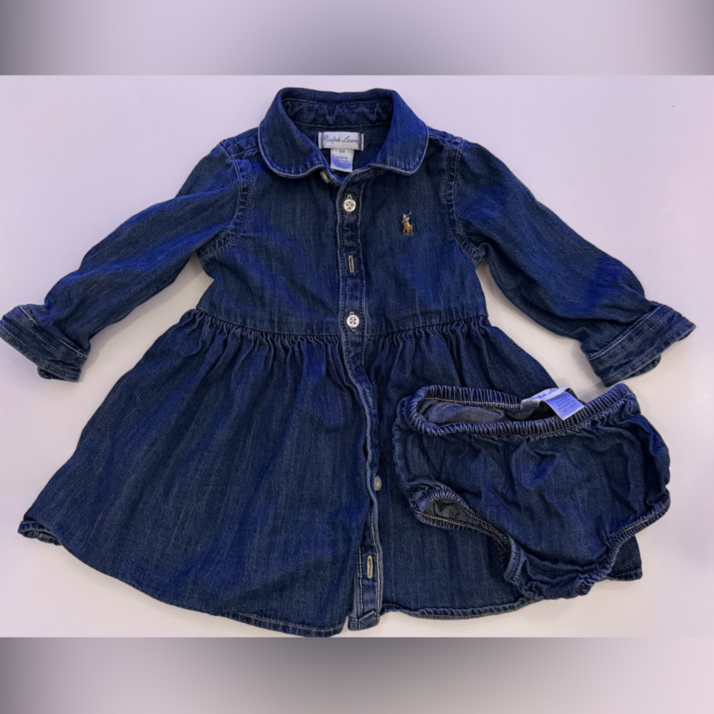 Ralph Lauren Blue Kids Jean Jacket Set